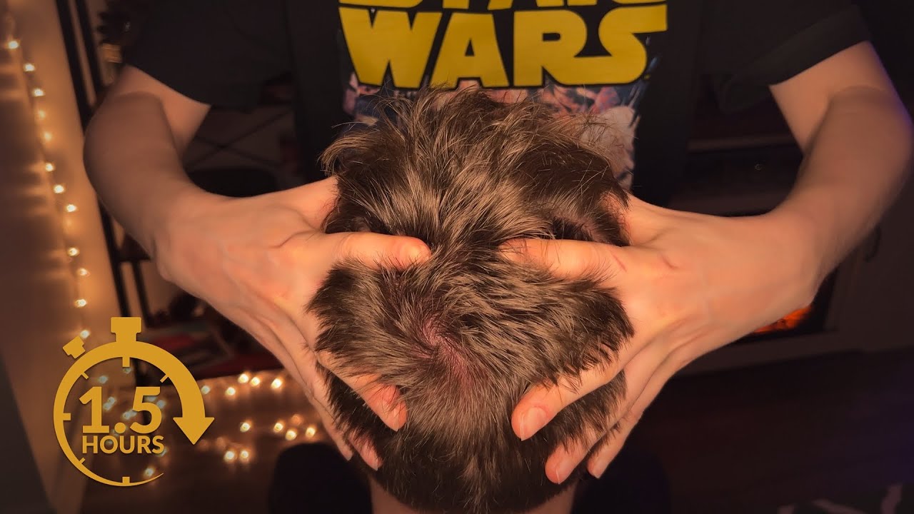 1.5h ASMR Relaxing Head Scratching Marathon | Deep Sleep Guaranteed