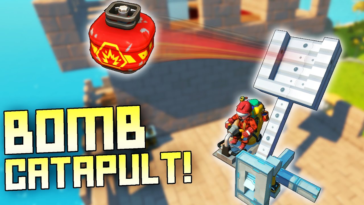 Risking My Base and My Life With an Explosive Catapult! - Scrap Mechanic Survival Mode [SMS 68]