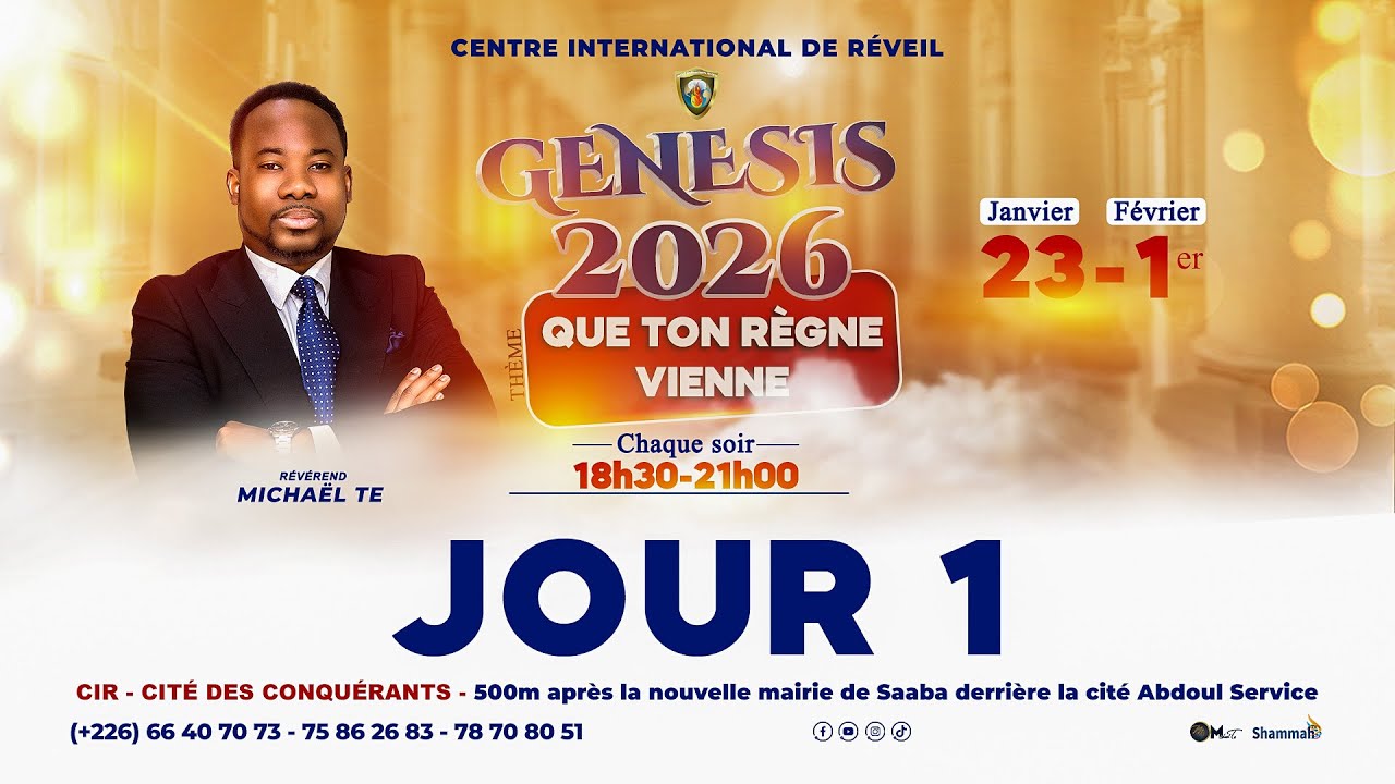 GENESIS Jr 1 - Révérend Michaël TE - 23/01/2026