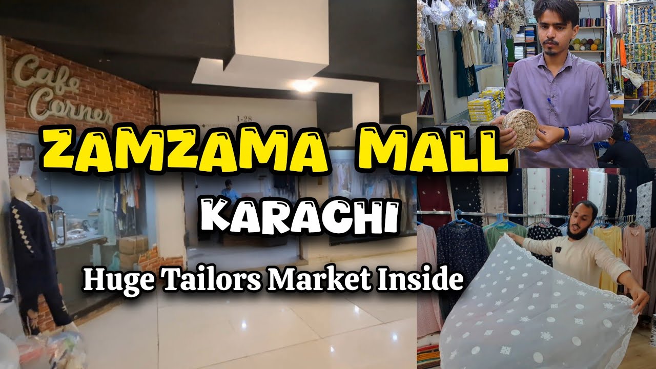 Zamzama Mall Karachi Tour | Tailor Market, Dupatta Piko Dye, Laces, Embroidery & Fabric Shopping 