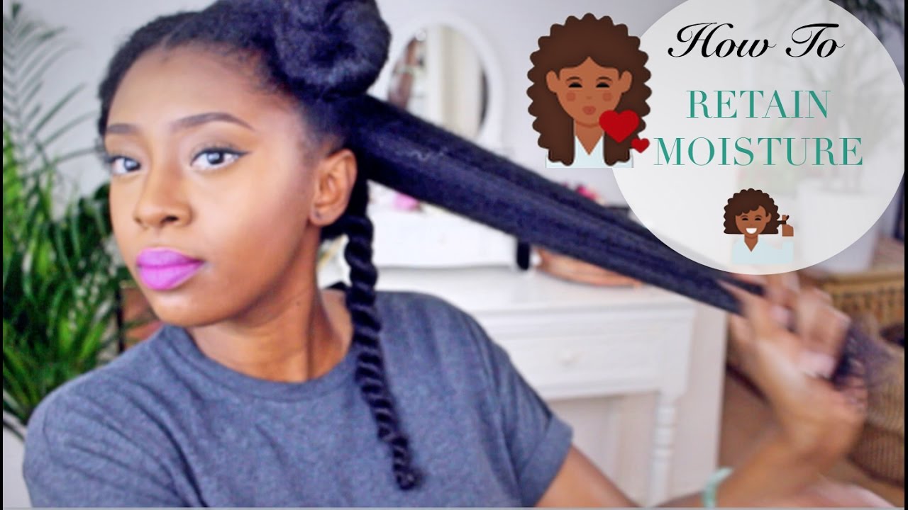 Moisturise DRY Natural Hair In 4 Easy Steps 💆🏾🔢| Retain Moisture & Length