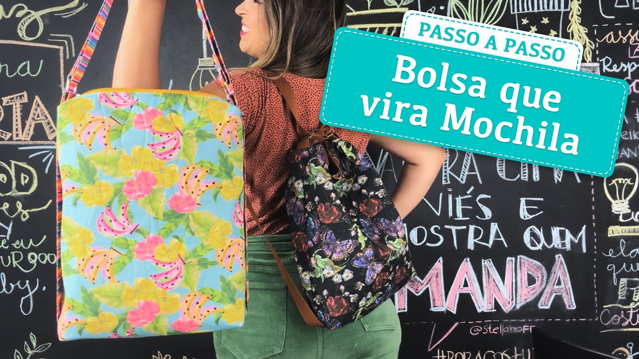 BOLSA que vira MOCHILA - Costura para iniciantes