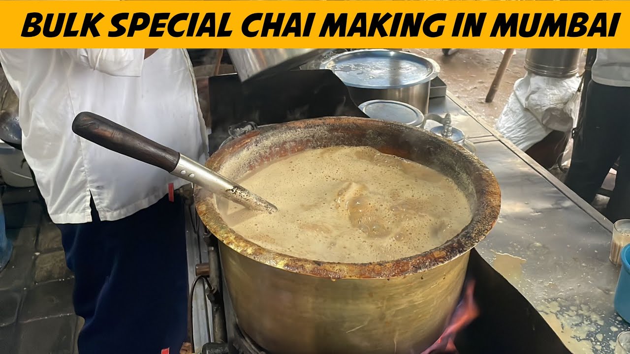 Bulk Special Chai Making in Mumbai | Mumbai Cutting Chai Recipe | Indian Street Food Pure Milk Chai