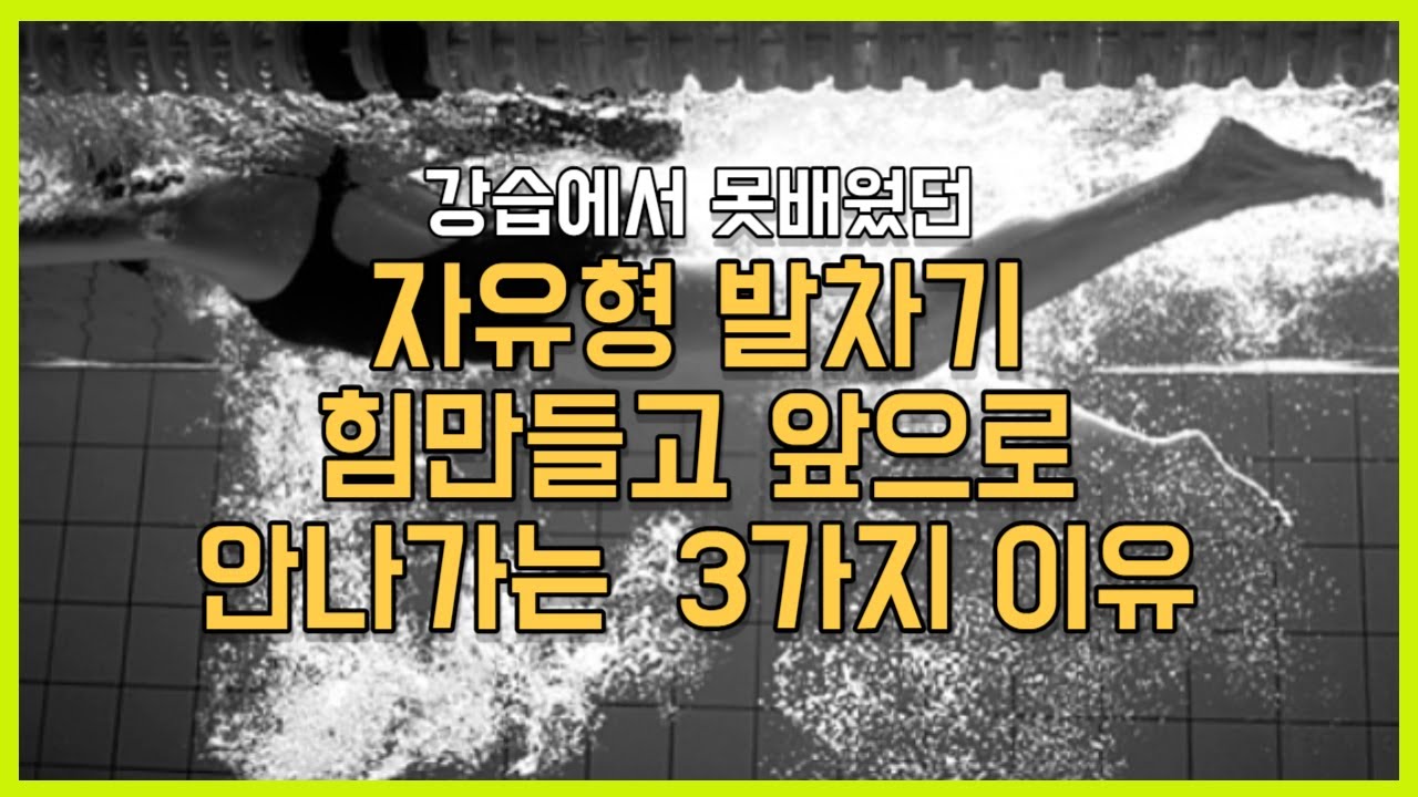 자유형 발차기 정말 이렇게 하고 있던 건가요? 자유형 발차기 매번 잘못하는 이유