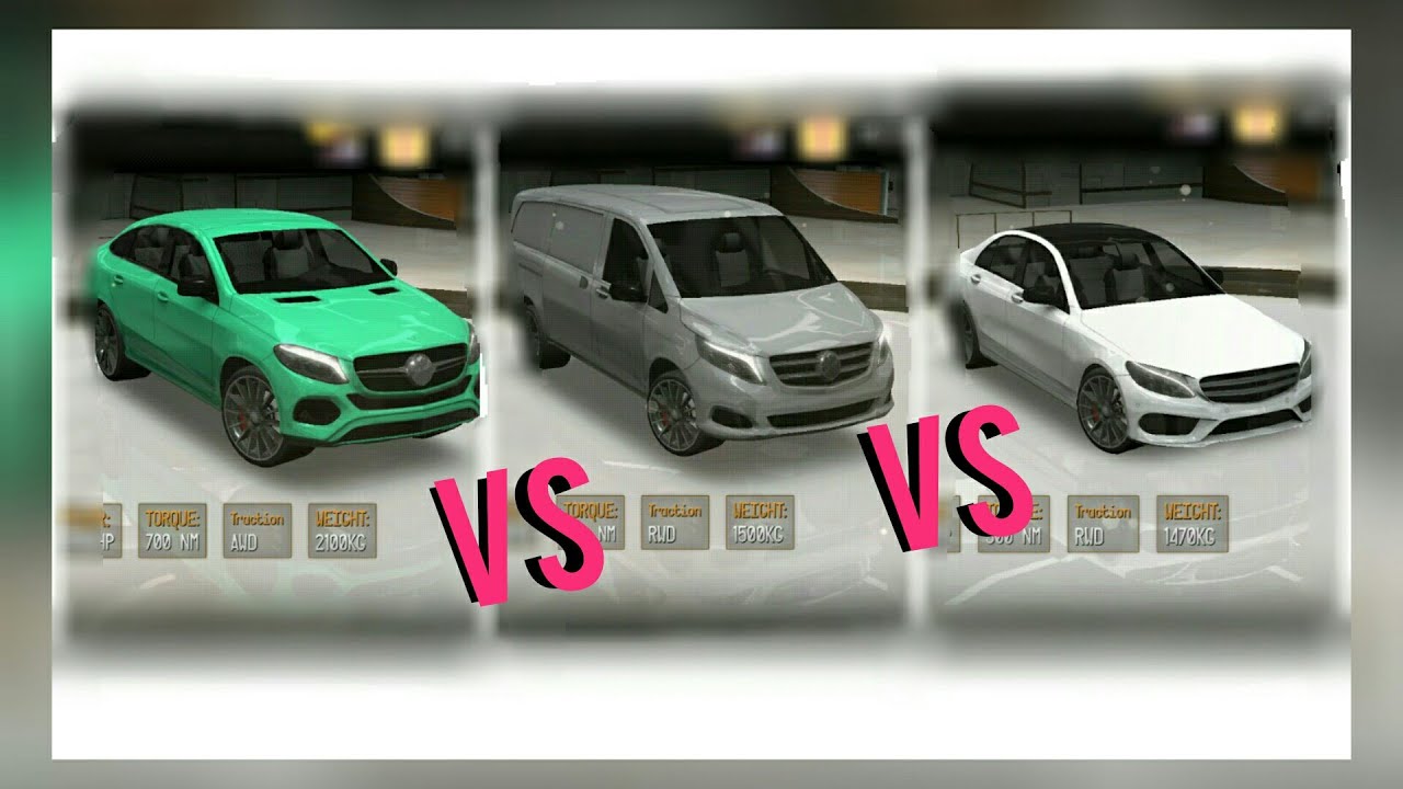 Driving School 2017 - Mercedes-Benz GLE vs Mercedes-Benz Vito vs Mercedes-Benz C Class Drag Race