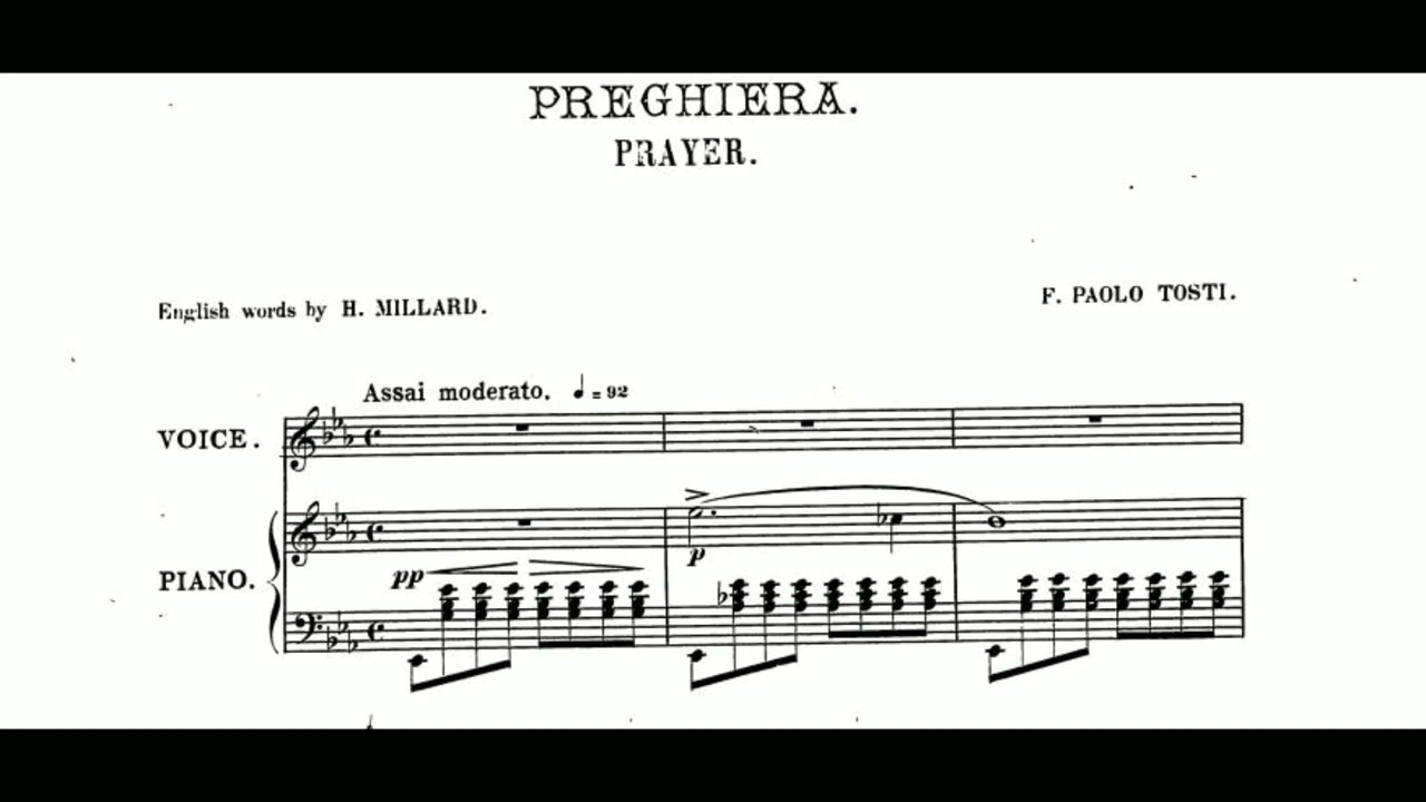 Preghiera | Prayer - 33 Tosti songs - MIDDLE | MITTEL - Es dur | E flat major