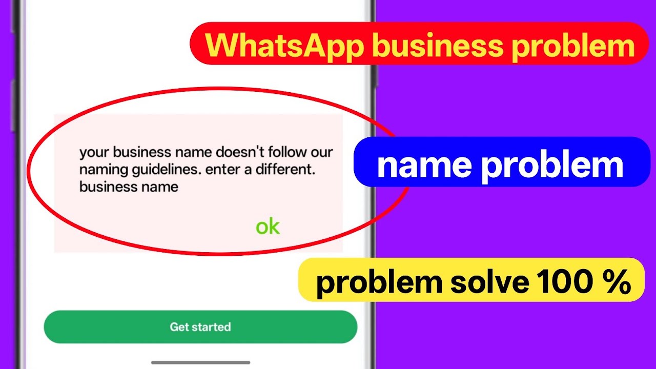 WhatsApp Business Name Doesn't Follow Our Naming Guidelines Problem