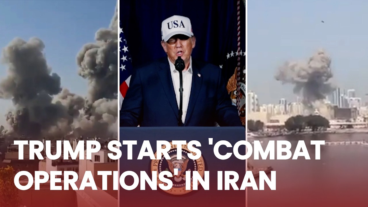 Trump and Israel strikes IRAN in coordinated 'combat operations' as Iran fires missiles at US bases
