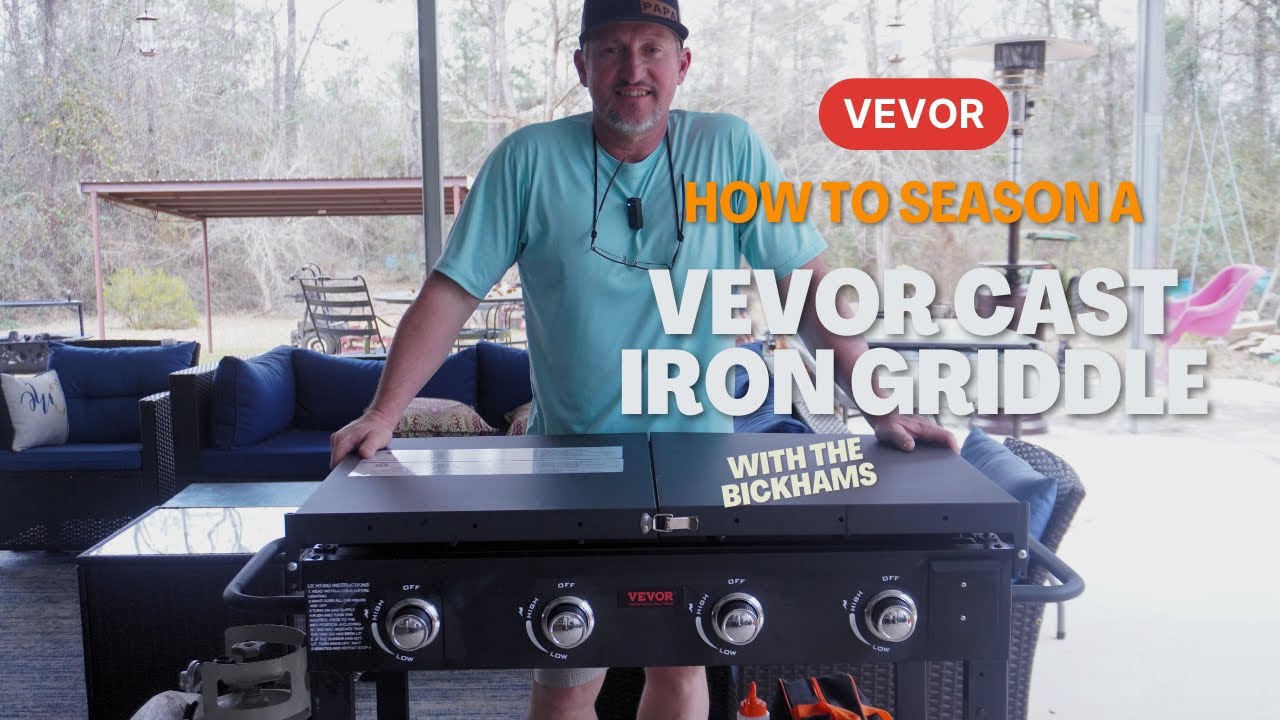 How to Season a Vevor Cast Iron Outdoor Griddle | How to properly season your propane gas griddle