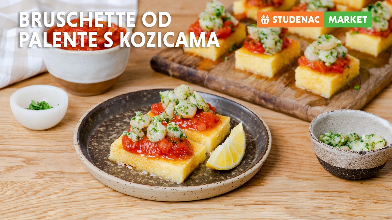 Bruschette s kozicama - Studenac recepti