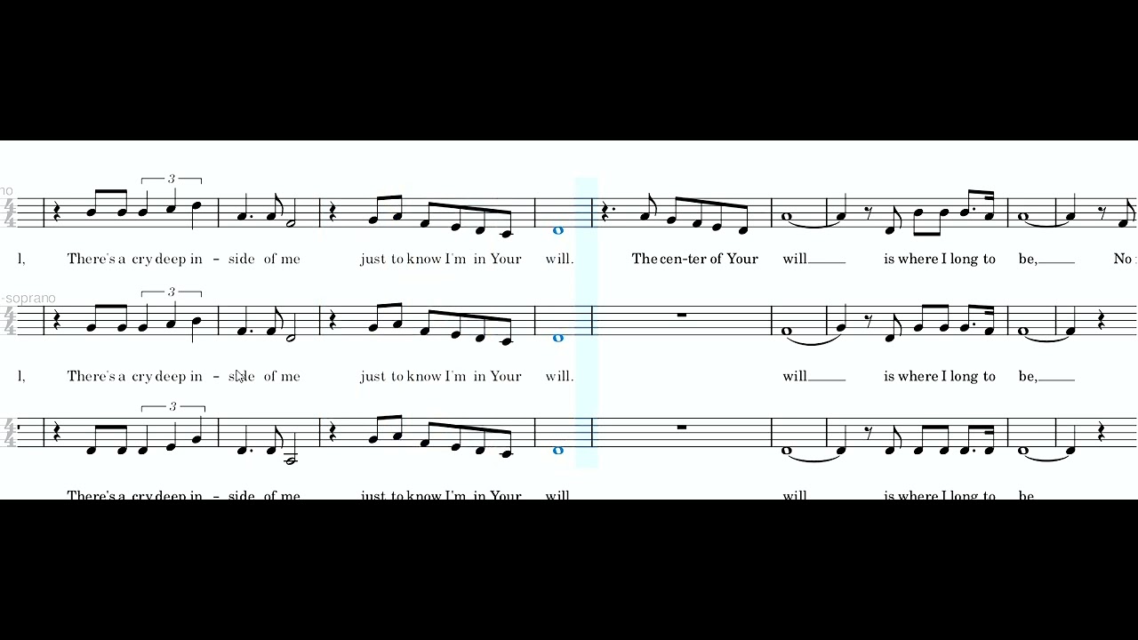 The Center of Your Will - Alto