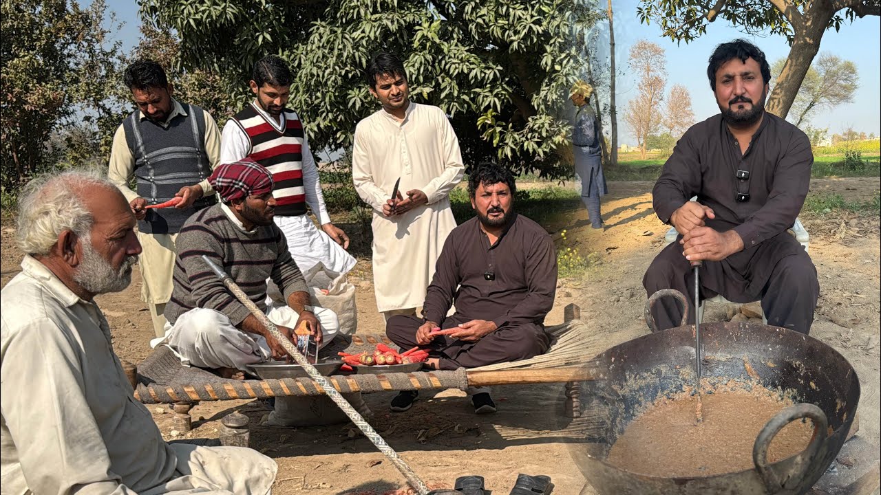 Anjum Saroya banaya Gajjir da halwa ty Zahid Jani di glokari