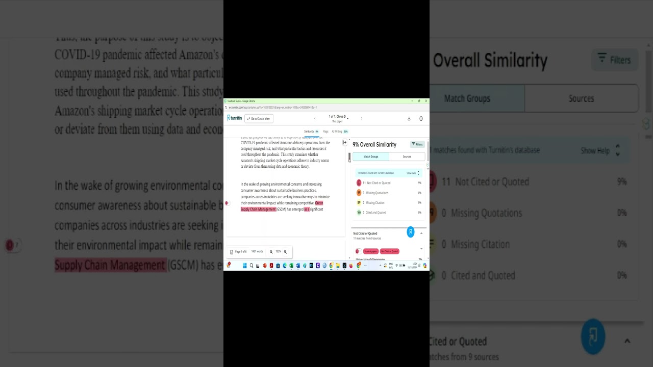 I compared the results of Grammarly's plagiarism checker and AI detection with Turnitin's