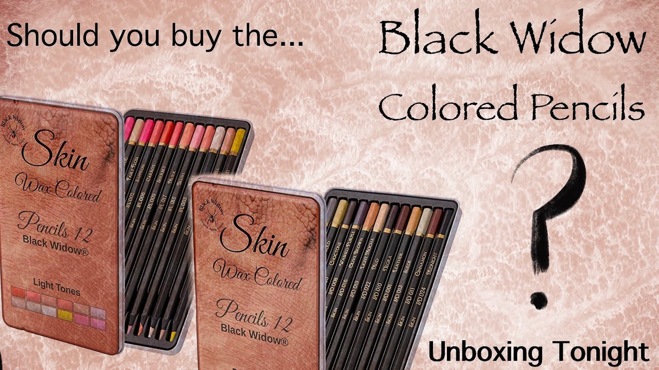 Unboxing - NEW Black Widow Skin colored pencils. (LIVE)