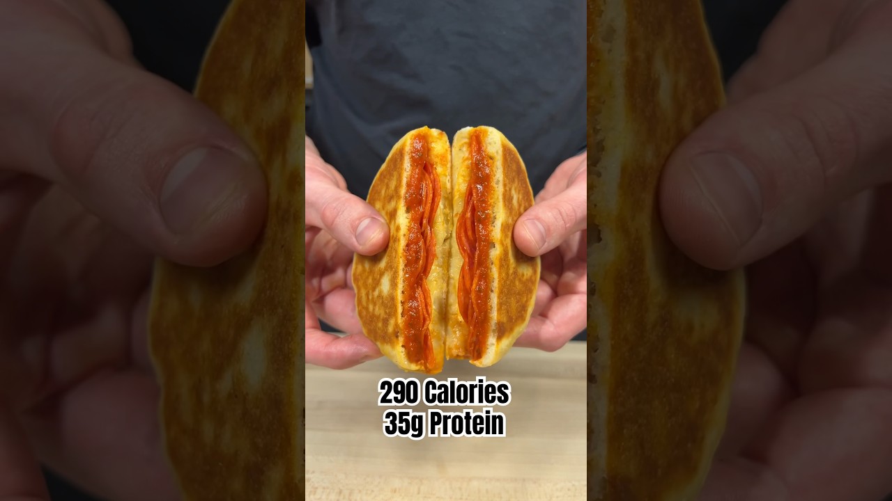 High Protein Pizza Hot Pockets 💪 #highprotein #recipe #mealprep