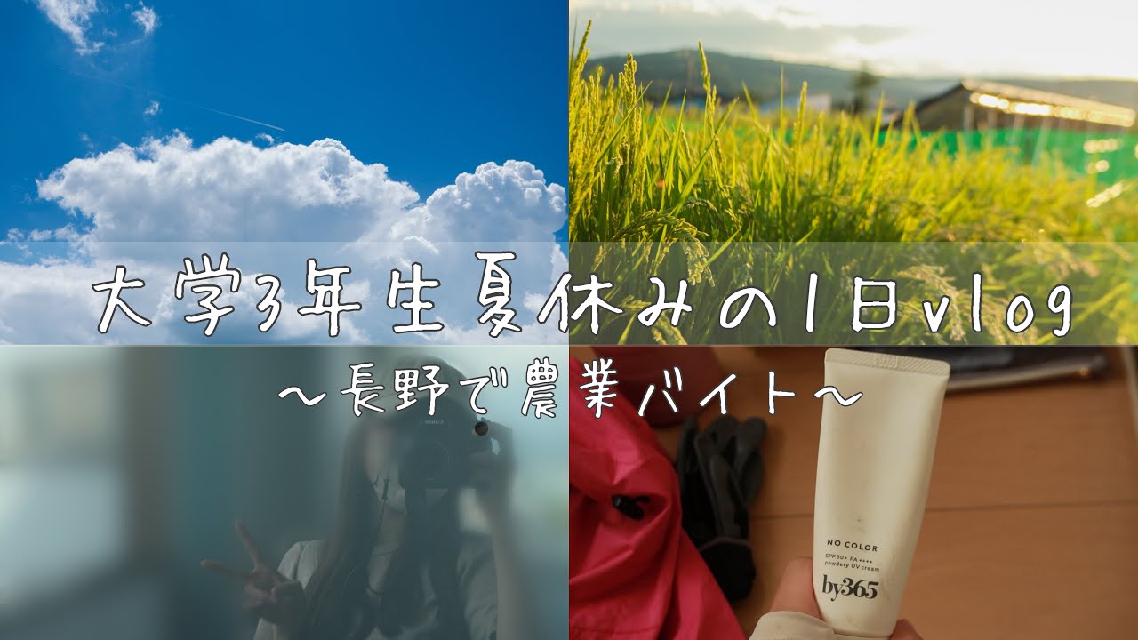 【vlog】長野で農業バイトしてた21歳の夏休み👩‍🌾