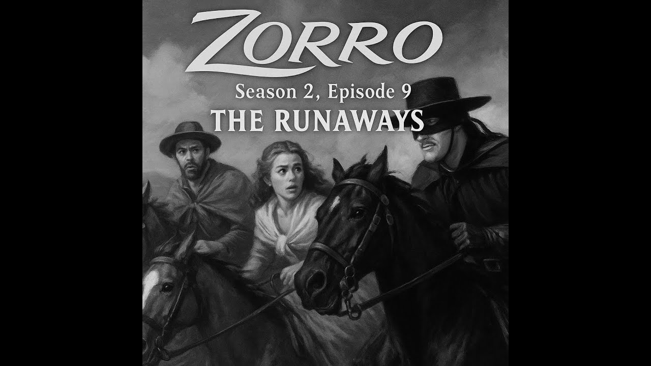 Zorro (1957)[4K]&ndash;S02E09: &ldquo;The Runaways&rdquo; #GuyWilliams #DisneyZorro #ClassicTV #RetroTVShow