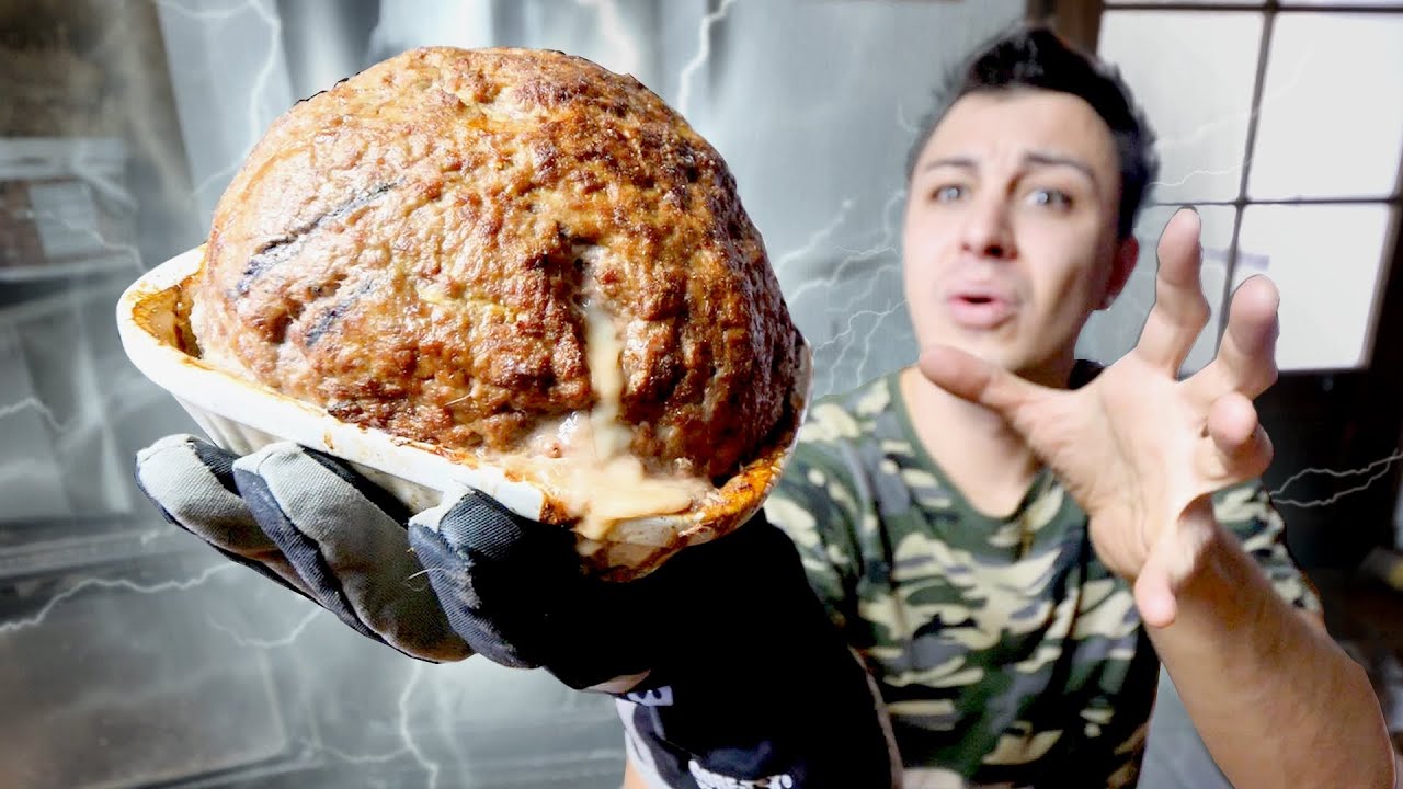 JE FAIS UNE GIGA BOULETTE DE 1KG ! Au fromage !