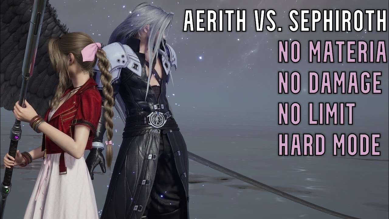 FFVII Rebirth - Aerith vs. Sephiroth (No Materia, No Damage, Hard Mode)