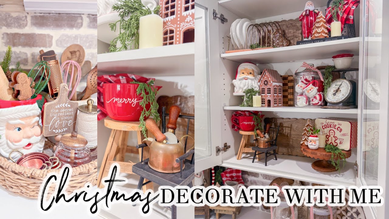 CHRISTMAS DECORATE WITH ME // COZY TRADITIONAL CHRISTMAS KITCHEN // CHARLOTTE GROVE FARMHOUSE