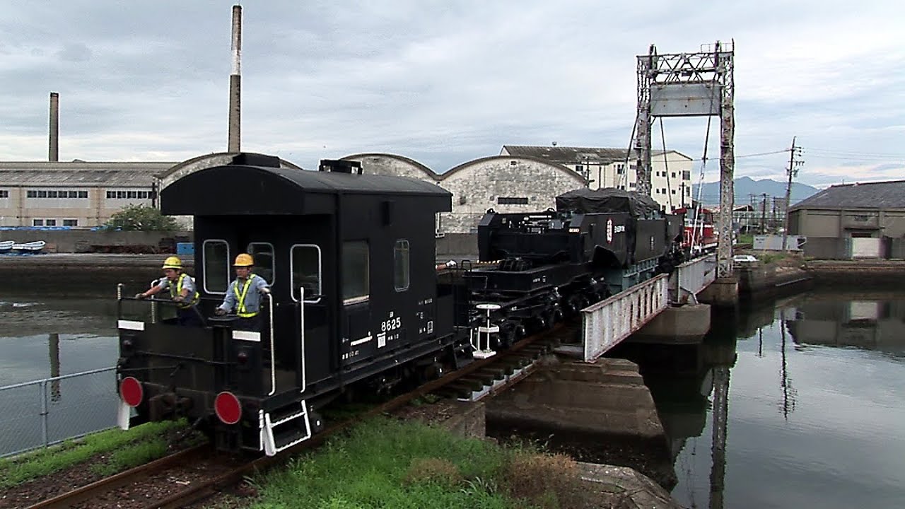 【シキ800】特大貨物が可動橋を渡る【特大貨物-1】ARSGW-0141　The oversized (1)　The drawbridge in YOKKAICHI