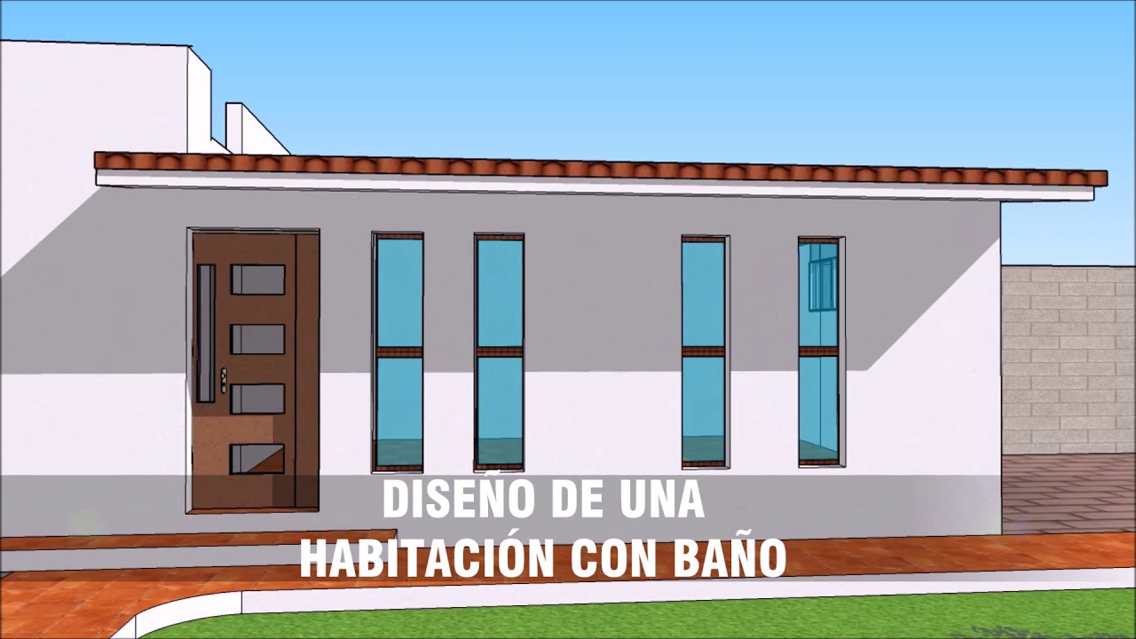 Plano de un cuarto con ba&ntilde;o completo