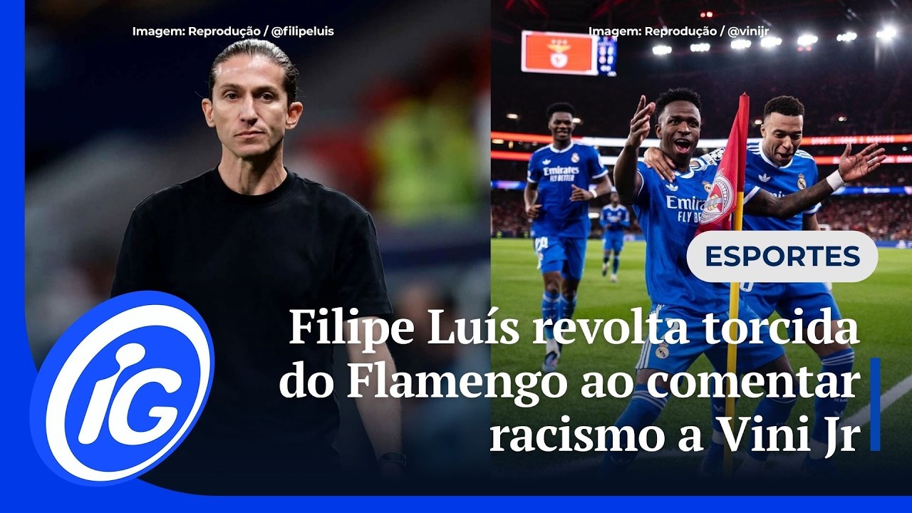 Filipe Luís revolta torcida do Fla ao comentar racismo a Vini Jr