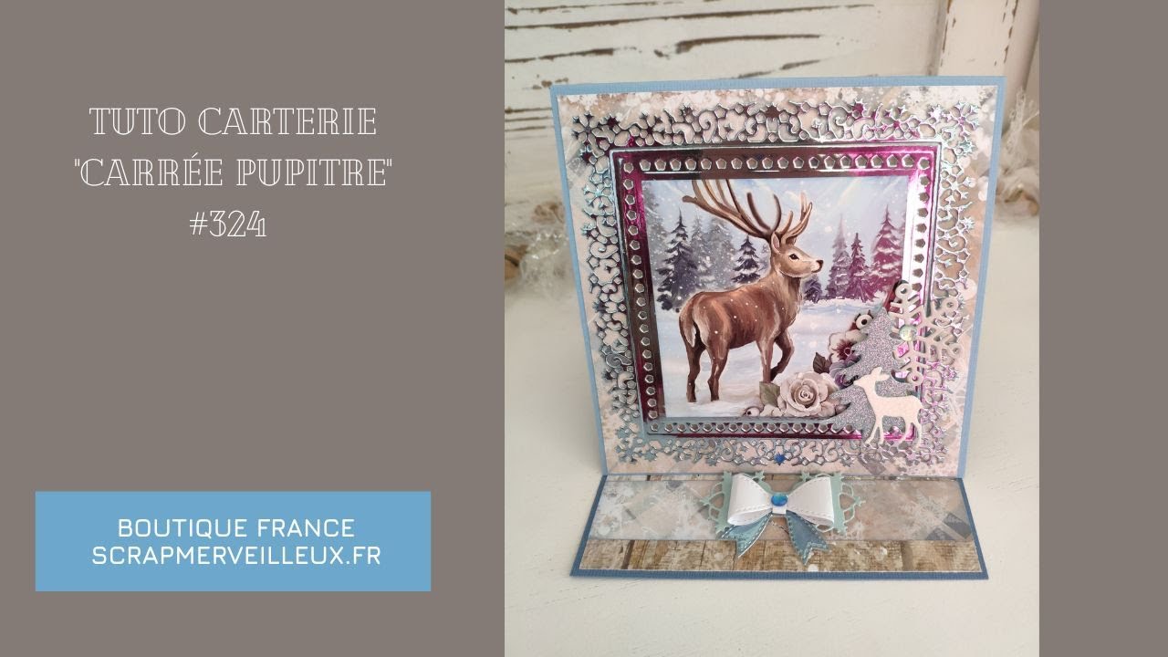 Tuto Carterie #324 : Carrée Pupitre                     #carterie #cartes #scrapbooking #tuto #bowl