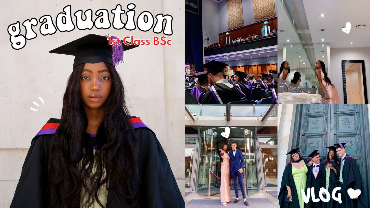 my graduation day!! 🎓🤍🥳black tie party & more | university of portsmouth VLOG