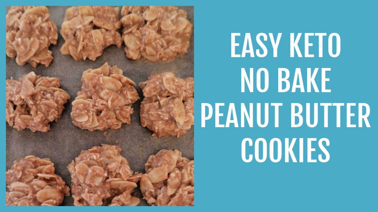 Keto No Bake Peanut Butter Cookies Recipe | Easy Low Carb Sugar Free Cookies Recipes