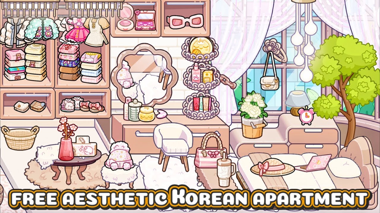 FREE Aesthetic Korean Apartment Design in Avatar World 🏡 | Cozy & Minimalist Tour