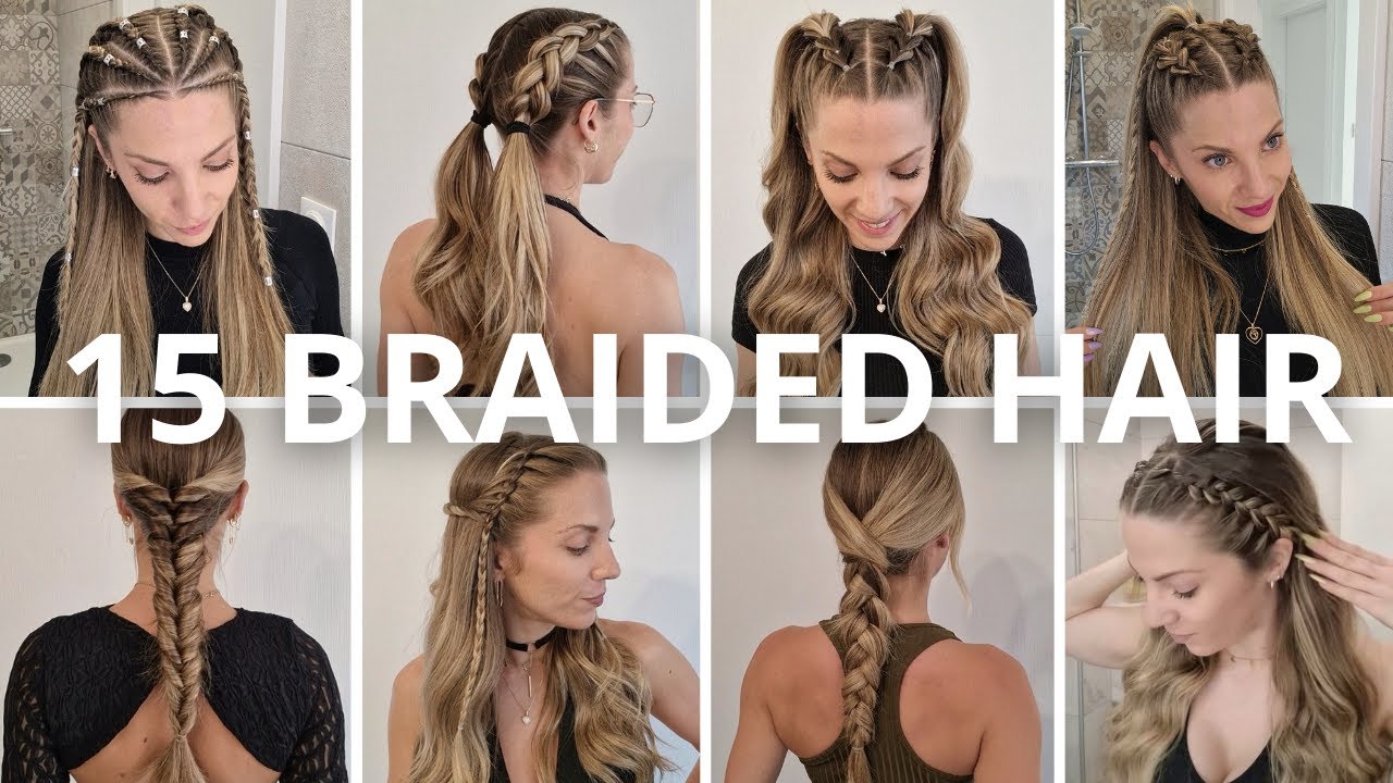 🤩 15 COIFFURES avec TRESSES trop belle 🤩 cheveux mi-long à longs ( + ASTUCE " FAUSSE " TRESSE  EASY)