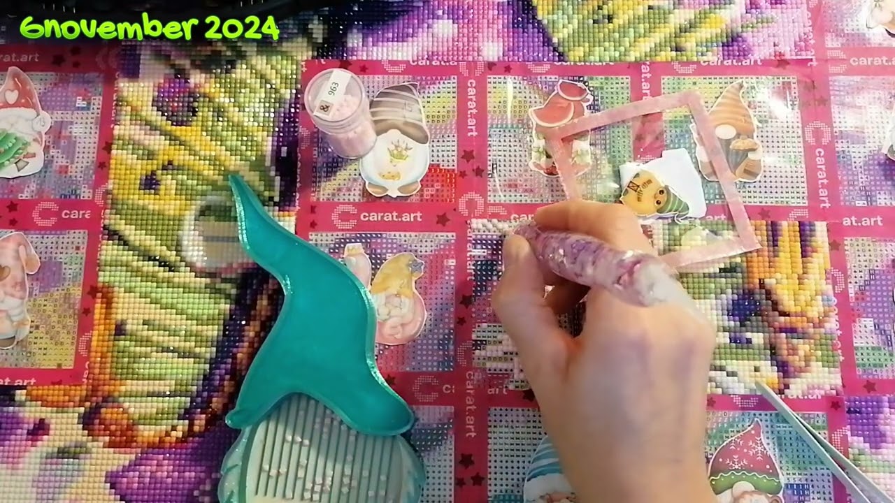 Diamond Painting 💎 Paint with me 🖊️ Gnovember 2024🧙🏼‍♂️🧙🏼‍♀️💖🌻 Herbstevent 🍂🎃🍁#3