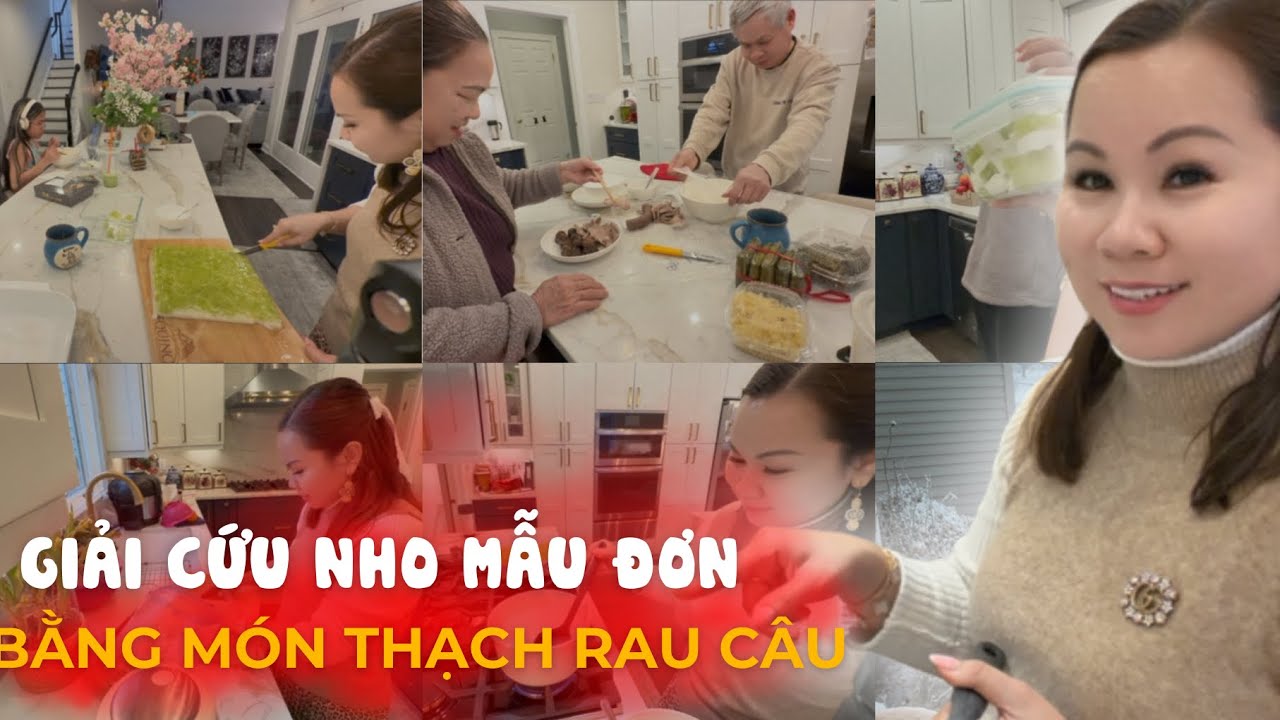 Giải Cứu Nho Mẫu Đơn Trưng Tết Bằng Cách Làm Thạch Rau Câu, Công Thức Đơn Giản | Đến Mỹ Cùng Mai