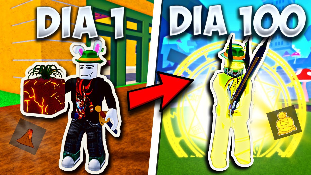 Passei mais 100 Dias no Blox Fruits