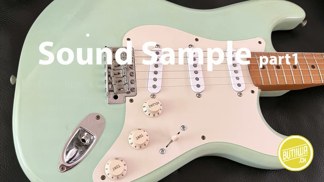 Sound Sample pt1 Q-pickups＆OBSIDIAN Wire/7way [GilmourSwitch Install, Fender Strat Mexico]