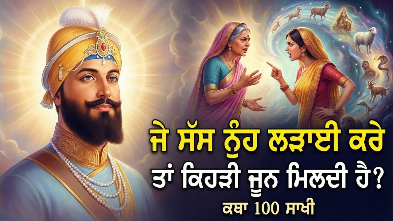 ਜੇ ਸੱਸ ਨੁੰਹ ਲੜਾਈ || ਕਿਸਨੂੰ ਲਕਿਹੜੀ ਜੂਨ ਮਿਲਦੀ ਹੈ? || ਕਥਾ 100 ਸਾਖੀ || Guru Gobind Singh Ji Bachans