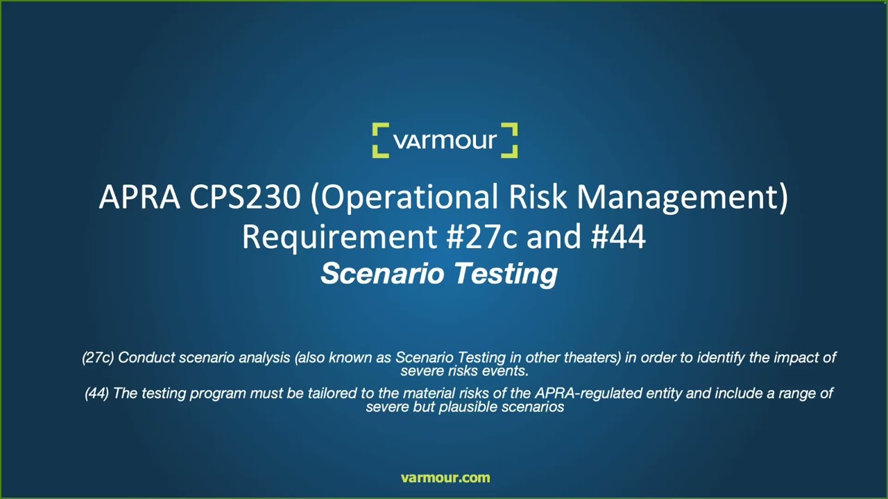 How to Achieve APRA CPS 230 Scenario Testing Requirements with vArmour