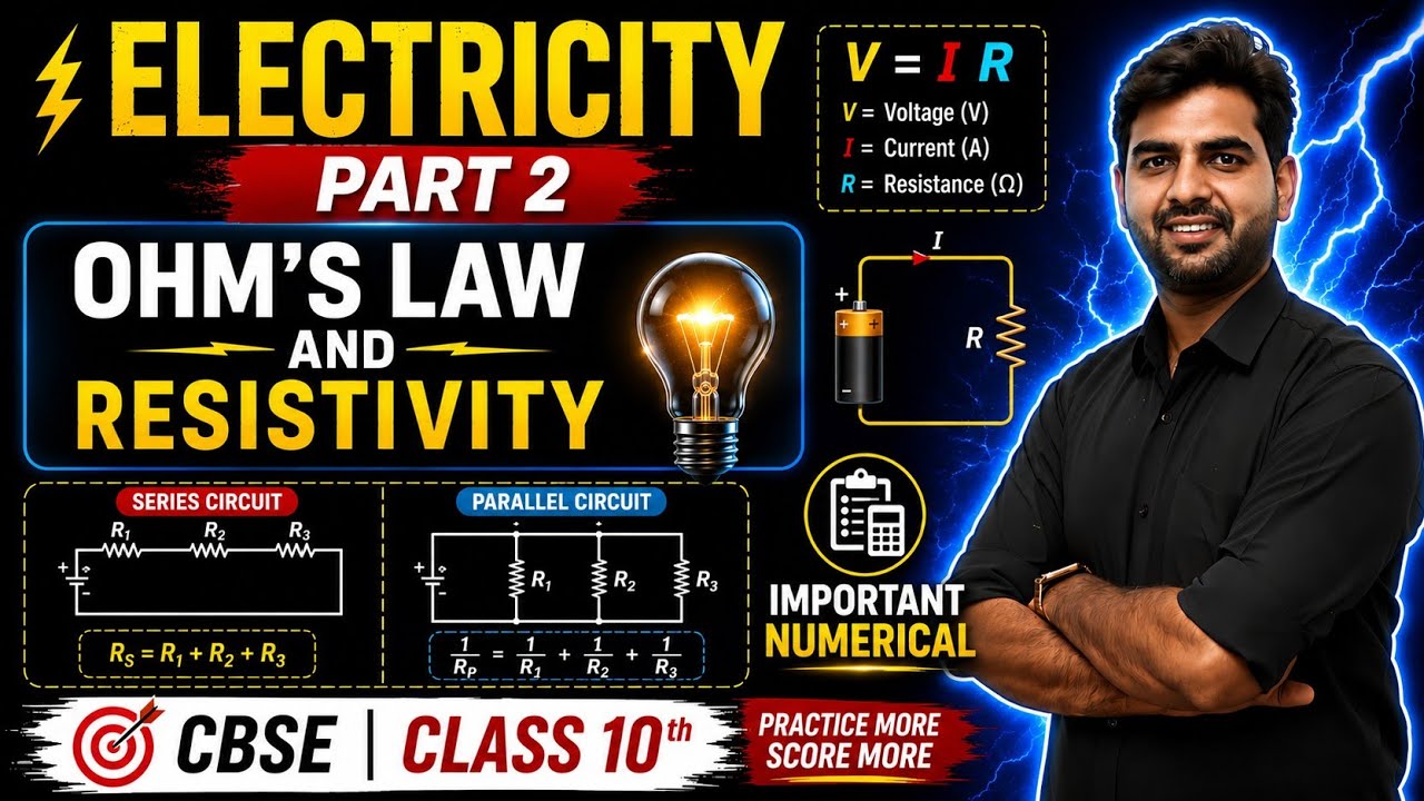Ohm’s Law Made Easy 😍 Resistance & Resistivity | Class 10 Numericals