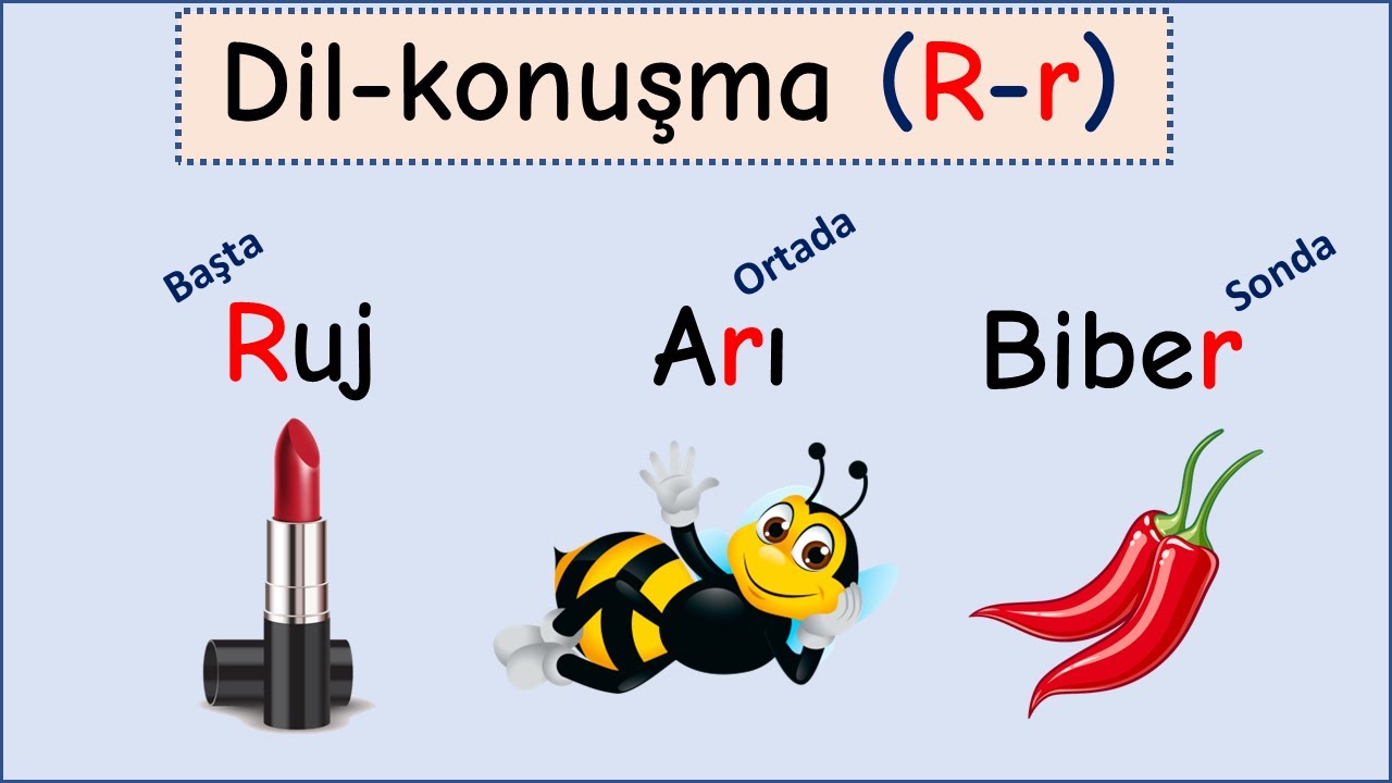 Dil Konuşma Egzersizleri - Ses Çalışmaları (r - R) | r sesi Egzersizleri