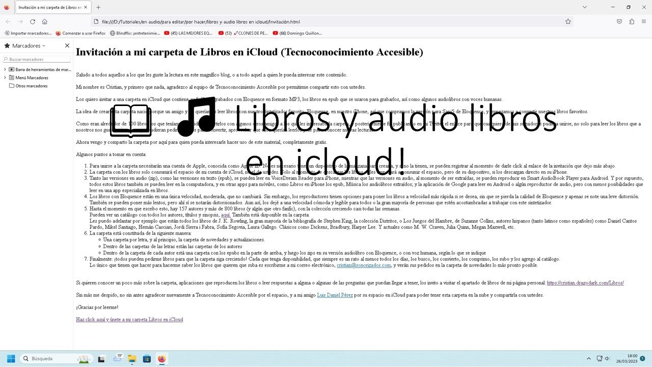 📖 🎵 Libros y audio libros en icloud!