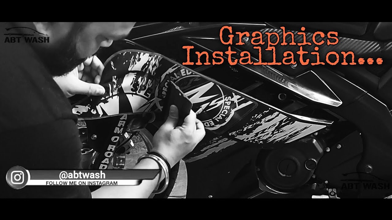 Yamaha R 15  V2 Graphic Installation | R15 Modification | Abt Wash