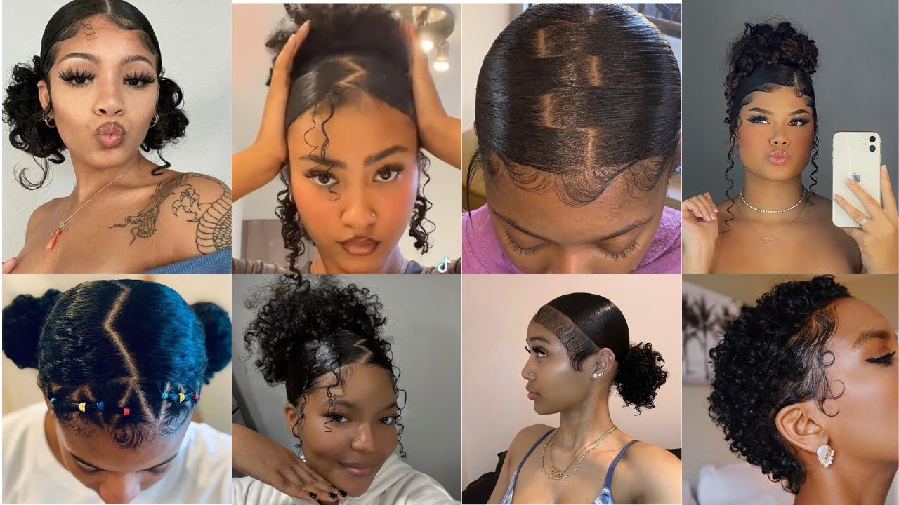 😍💖Cute Natural Curly hairstyles on short hair🦋✨ #curlyhairstyles #compilation