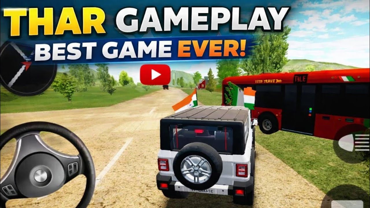 THAR Gameplay in Indian Bus Traffic 😱 | Real Driving Game 2026