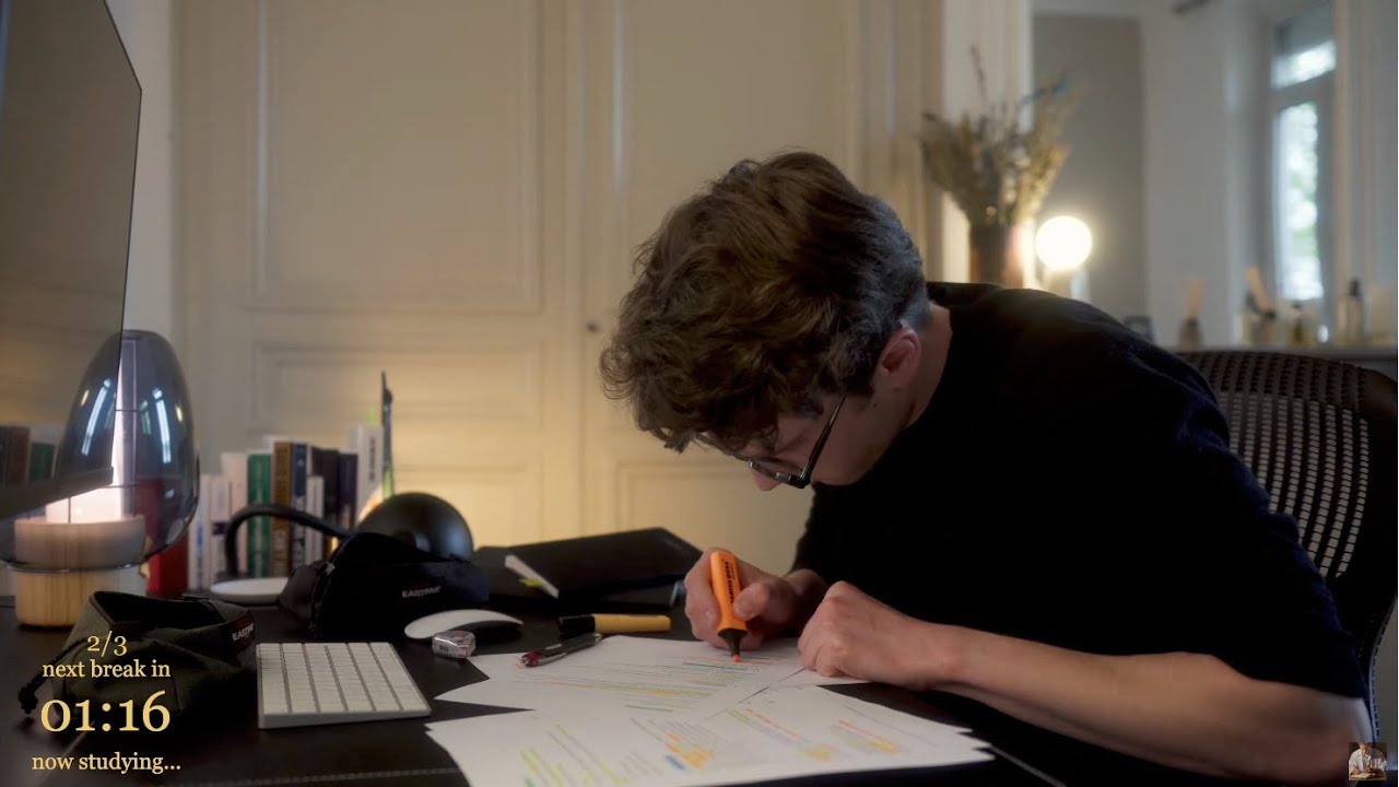 5-HOUR | Study With Me | Deep work, No music, Two breaks