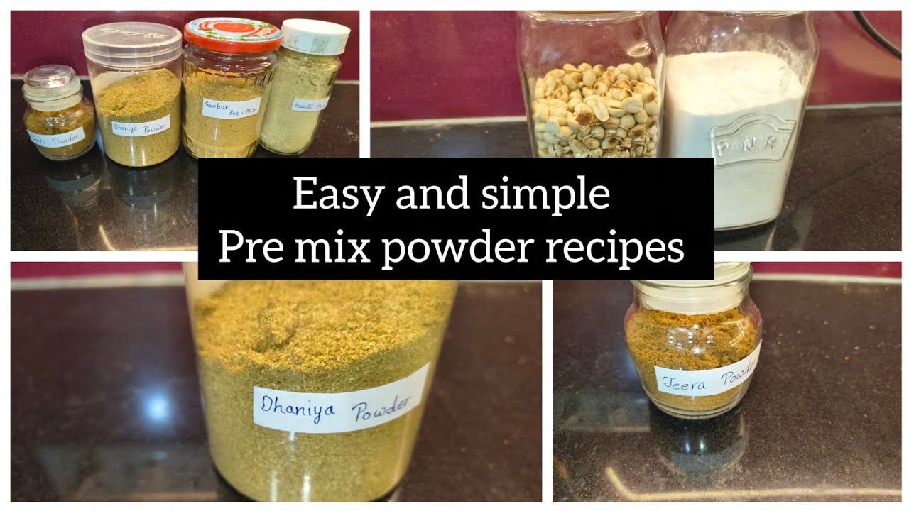 Free ga ఉన్నప్పుడు చేసుకునే easy premix powders || Sambar premix || Kandhi podi || Ravva దోశ Pindi 