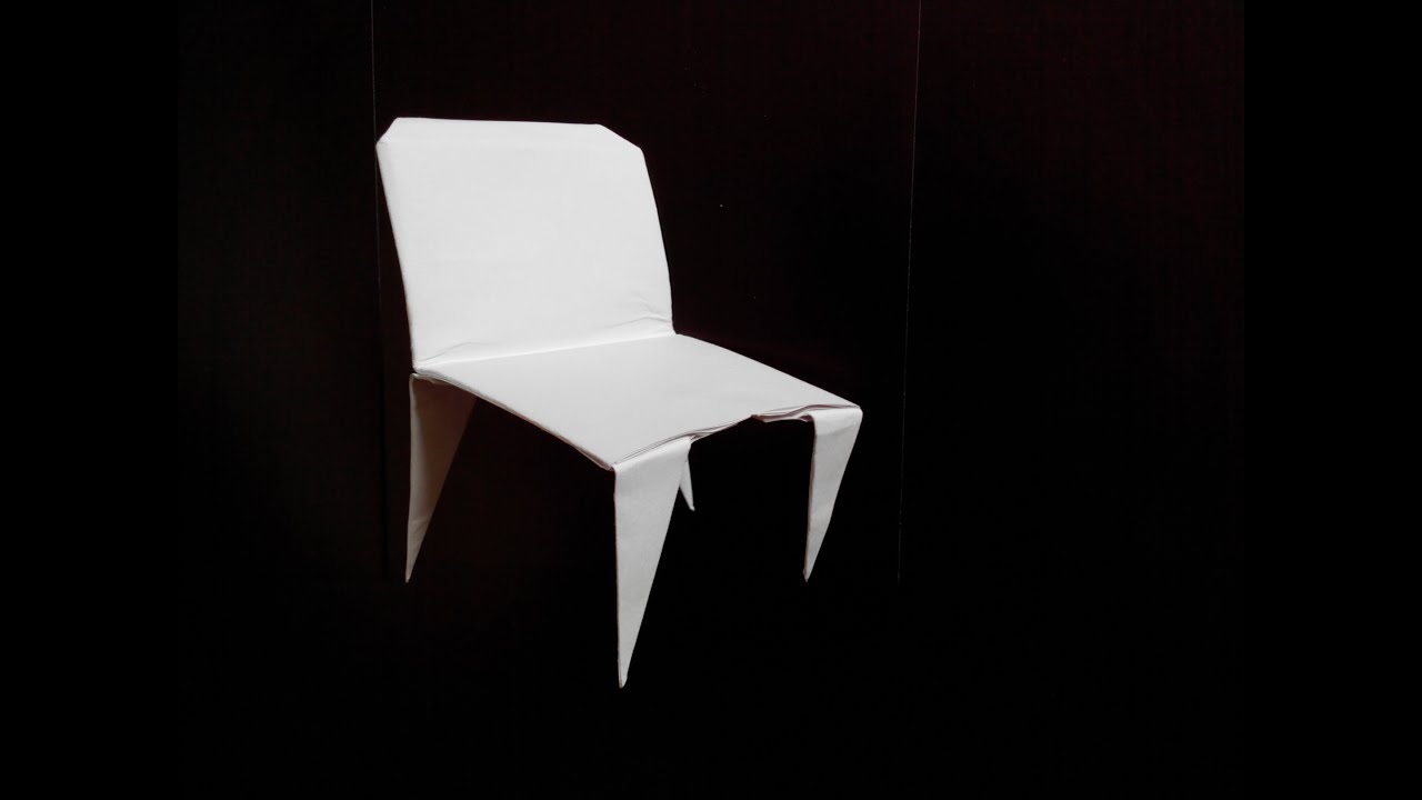 Стул с низкой спинкой оригами, Chair with low back origami