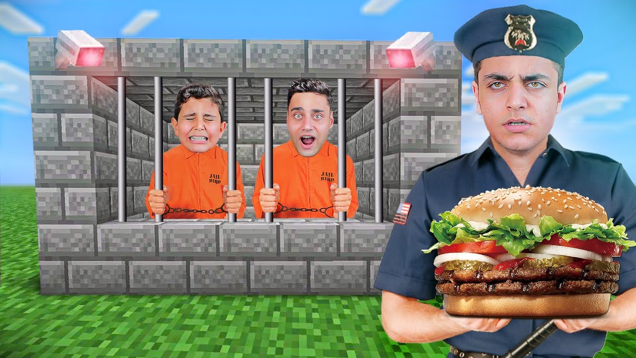 تحدي الهروب من سجن الشرطي محمد👮‍♂️ سرقنا البرجر 🍔!!