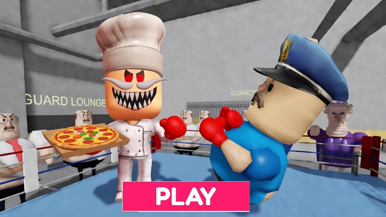 Roblox Escape All Jumpscares, PAPA PIZZA VS BOXER POLICE PRISON RUN! Scary Obby