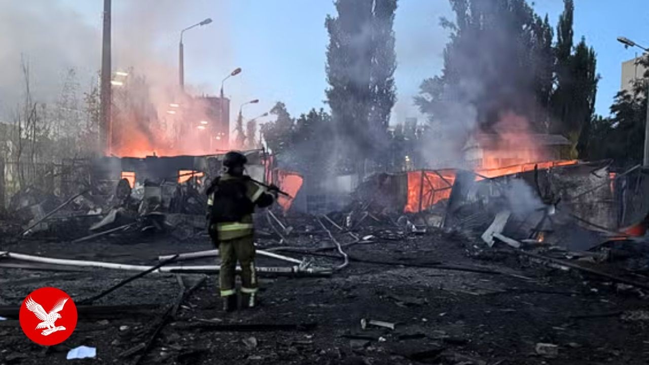 At least 8 dead and Poland scrambles jets as Putin launches &lsquo;massive&rsquo; strikes